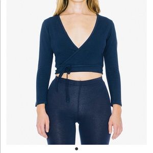 bungundy american apparel wrap top